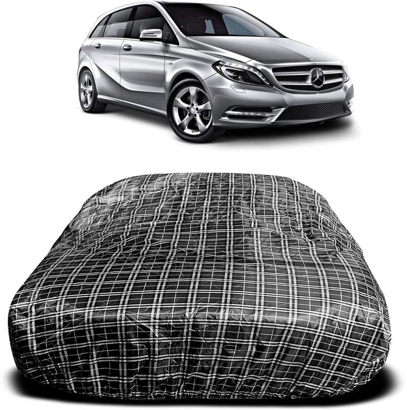 Genipap Car Cover For Mercedes Benz B-Class (With Mirror Pockets)  (Silver, Black)