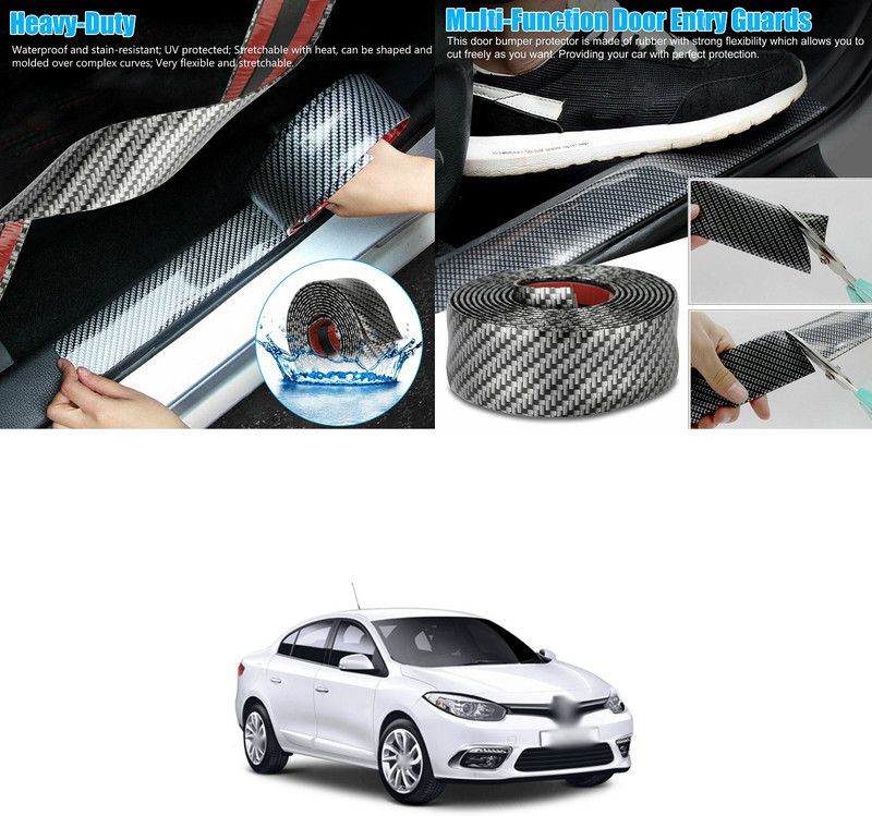 XZRTZ Universal Carbon Fibre Car Door Sill Guards Protector Self-Adhesive Flexible Car Sticker Protector for Car SUV Truck Door Entry Guards, A26 Car Spoiler