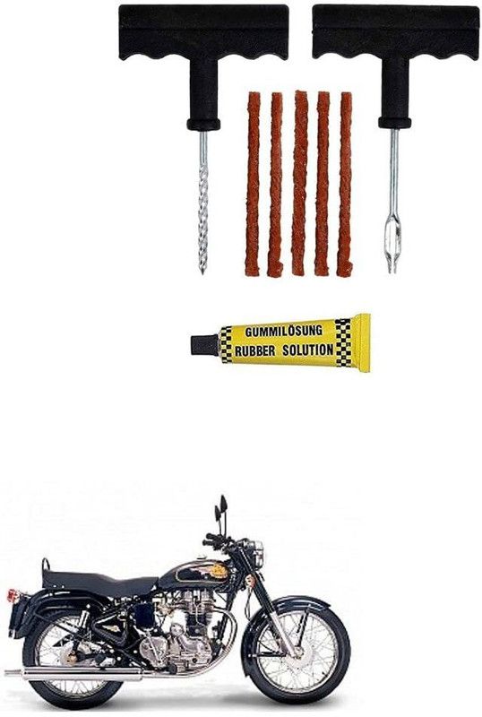 AS TRADERS Tubeless Tyre Puncture Repair Kit for Royal Enfield Twin Spark Tubeless Tyre Puncture Repair Kit