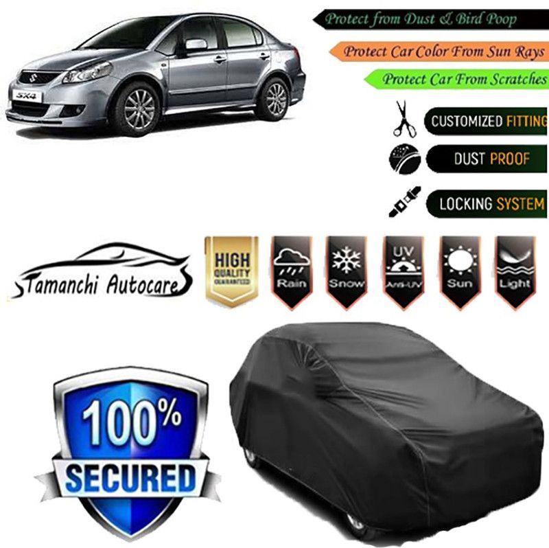 Tamanchi Autocare Car Cover For Maruti Suzuki SX4  (Black)