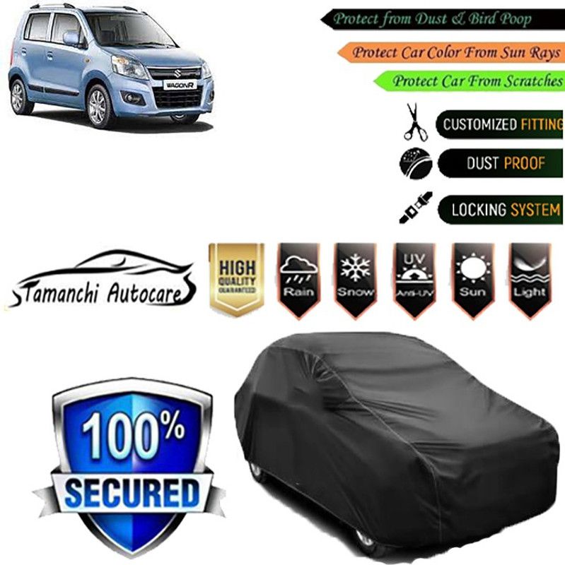 Tamanchi Autocare Car Cover For Maruti Suzuki Wagon R 1.0  (Black)