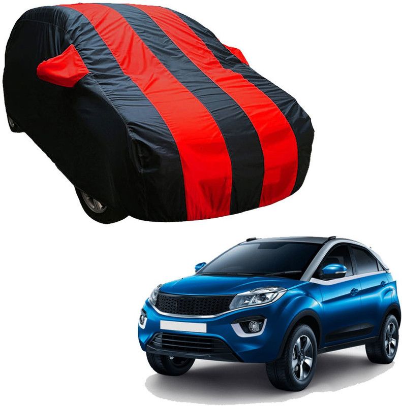 SS Zeeber Car Cover For Tata Nexon EV XM (With Mirror Pockets)  (Blue, Red)