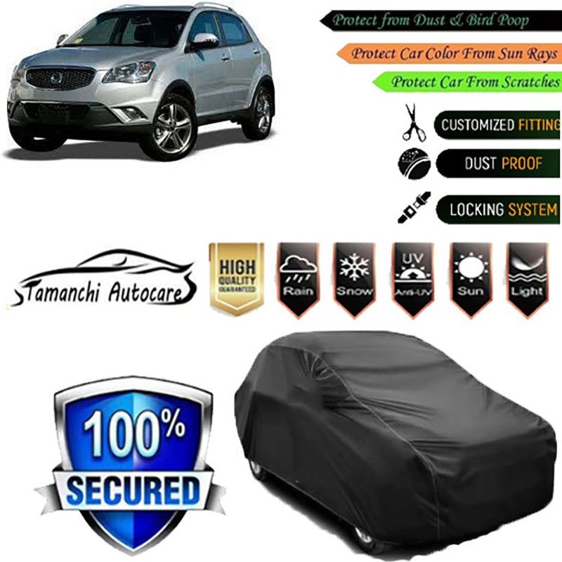 Tamanchi Autocare Car Cover For SsangYong Korando  (Black)