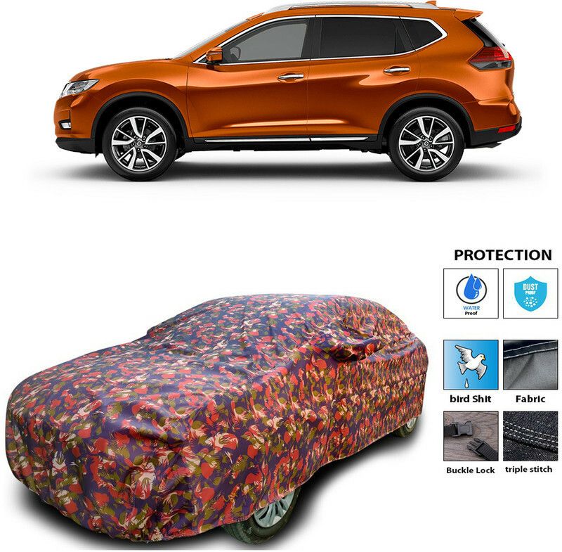 AutoTiger Car Cover For Nissan X-Trail Hybrid (With Mirror Pockets)  (Multicolor)