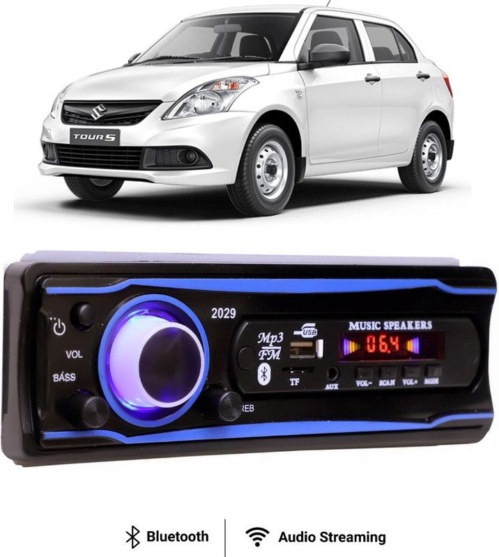 Purpleheart Blue Stereo-999 BLUETOOTH/USB/SD/AUX/FM/MP3 (BLUE & Black)P-342 Car Stereo  (Single Din)
