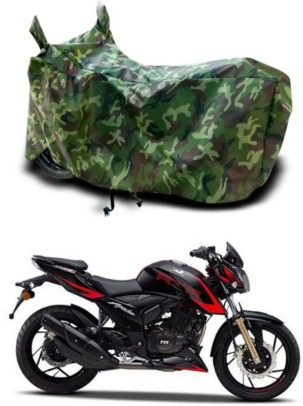 Rhtdmm Waterproof Two Wheeler Cover for TVS  (Apache RTR 200 4V, Green)