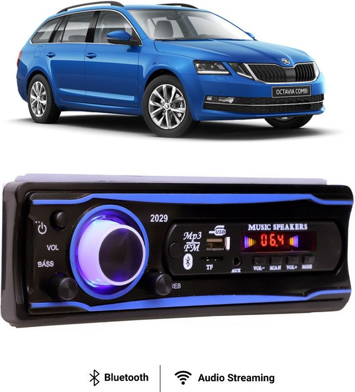 Purpleheart Blue Stereo-999 BLUETOOTH/USB/SD/AUX/FM/MP3 (BLUE & Black)P-490 Car Stereo  (Single Din)