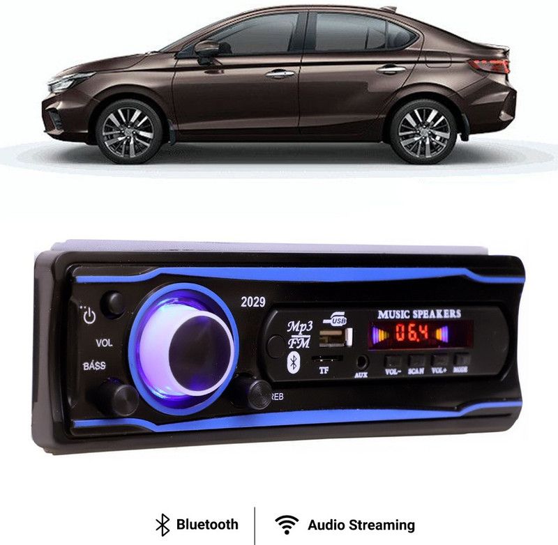 Purpleheart Blue Stereo-999 BLUETOOTH/USB/SD/AUX/FM/MP3 (BLUE & Black)P-156 Car Stereo  (Single Din)