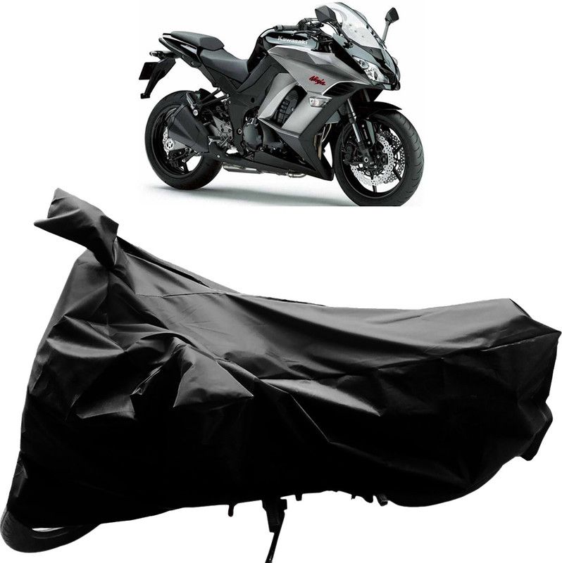 SHOOLIN Two Wheeler Cover for Kawasaki  (Ninja 1000, Black)