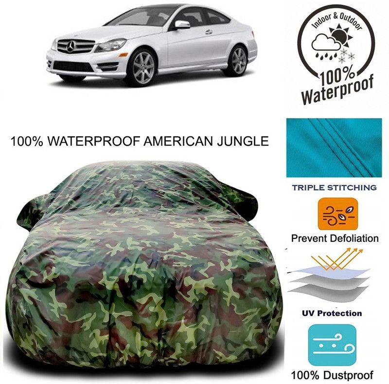 ENTIRELY ELITE Car Cover For Mercedes Benz C280 (With Mirror Pockets)  (Brown, Green)