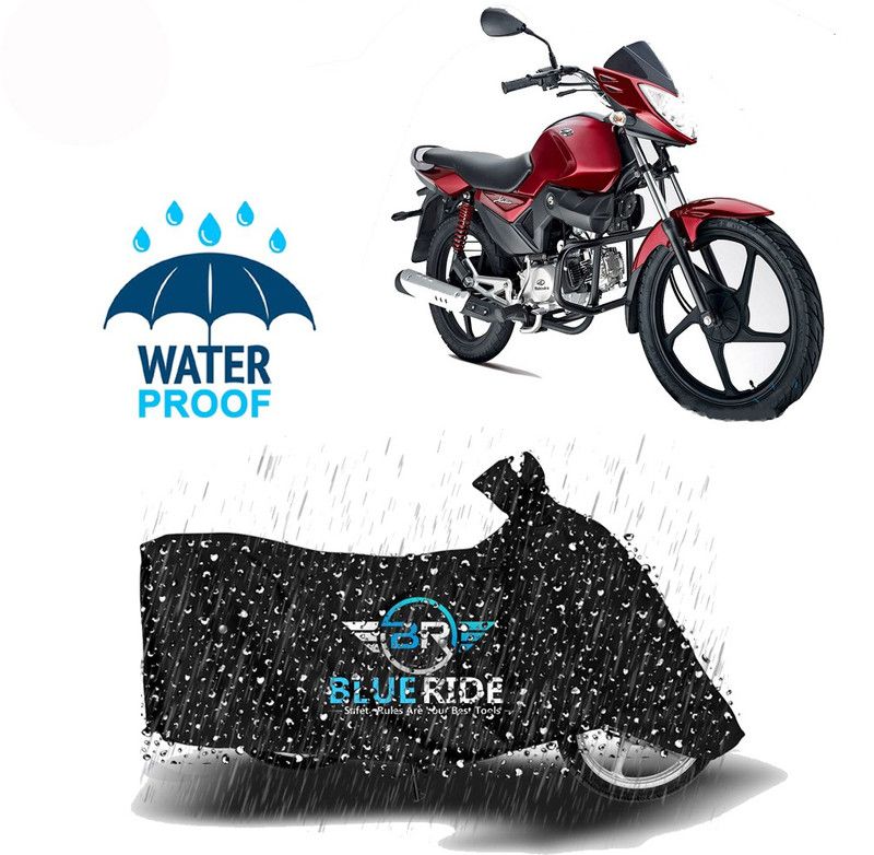 BLUERIDE Two Wheeler Cover for Mahindra  (Stallio, Black)