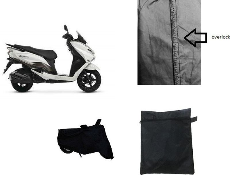 RiderShine Waterproof Two Wheeler Cover for Suzuki  (Burgman Street, Black)