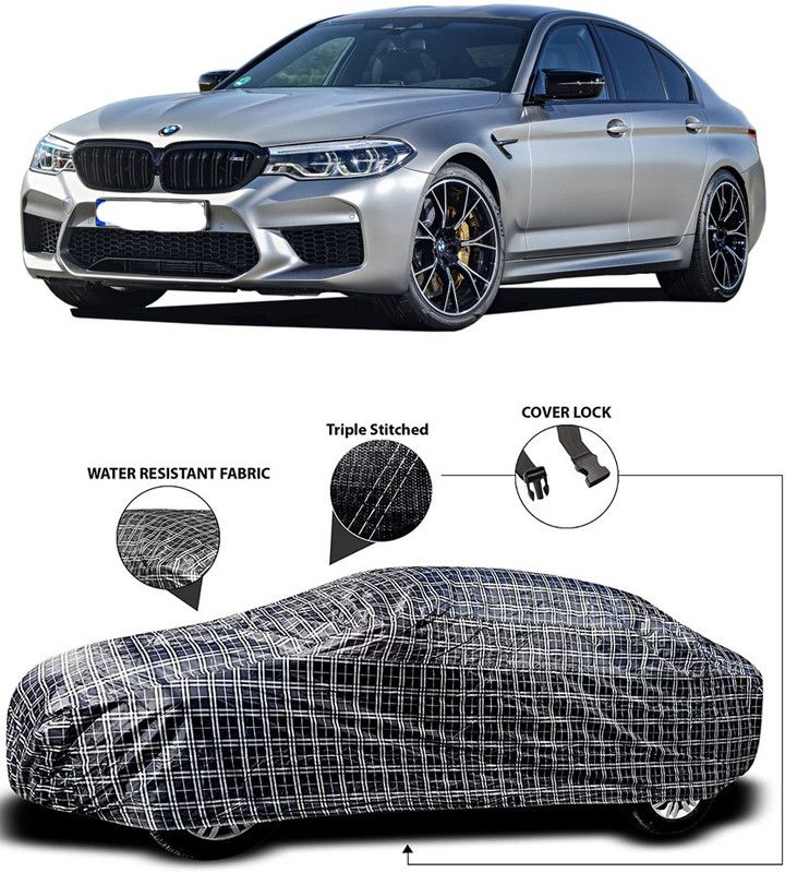 ARN Car Cover For BMW M5 (With Mirror Pockets)  (White, Black)