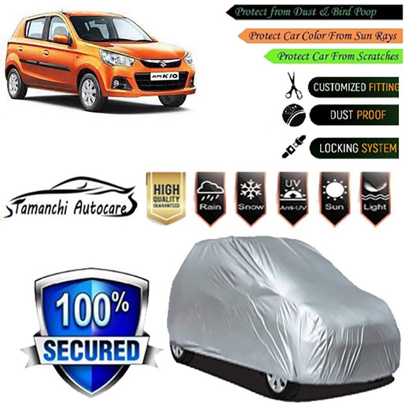 Tamanchi Autocare Car Cover For Maruti Suzuki Alto K10  (Silver)