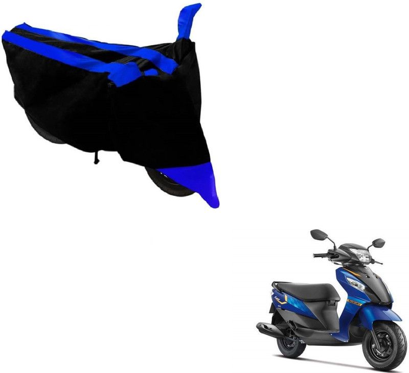 AUTYLE Two Wheeler Cover for Suzuki  (Let's, Black, Blue)