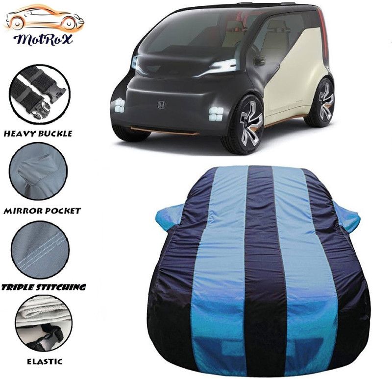 MoTRoX Car Cover For Tata Nano Genx (With Mirror Pockets)  (Blue, Blue)