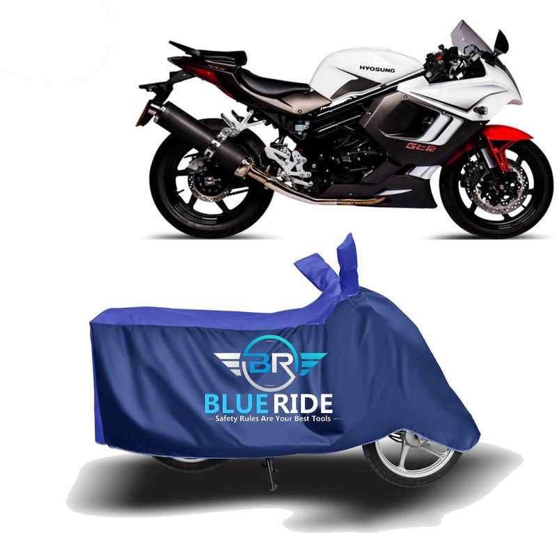 BLUERIDE Two Wheeler Cover for Hyosung  (GT650R, Blue)