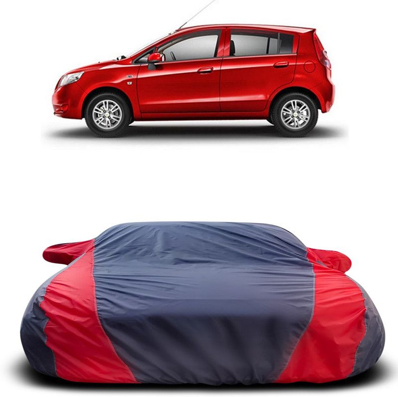 Ascension Car Cover For Chevrolet Sail UVA (With Mirror Pockets)  (Grey, Red)