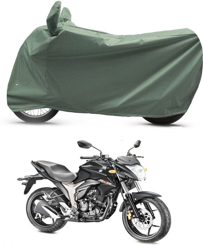 BikenWear Waterproof Two Wheeler Cover for Suzuki  (Gixxer, Green)