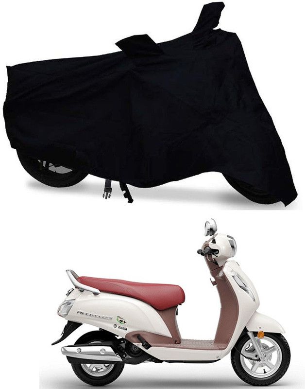 Amozkart Two Wheeler Cover for Suzuki  (Access SE, Black)