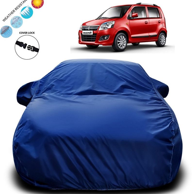 Purpleheart Car Cover For Maruti Suzuki WagonR Electric Vehicle (With Mirror Pockets)  (Blue)