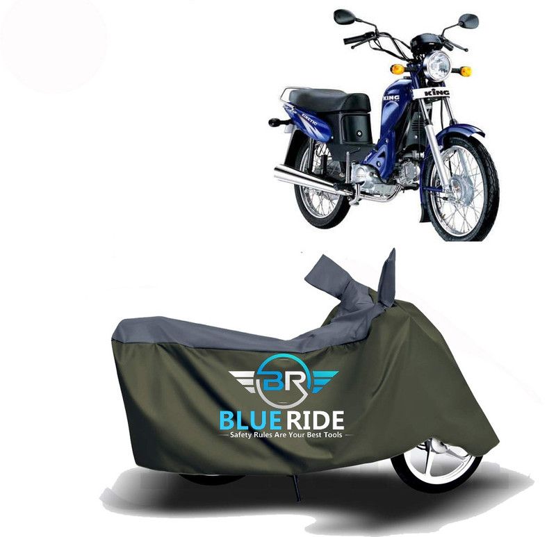 BLUERIDE Two Wheeler Cover for Kinetic  (Luna, Green)