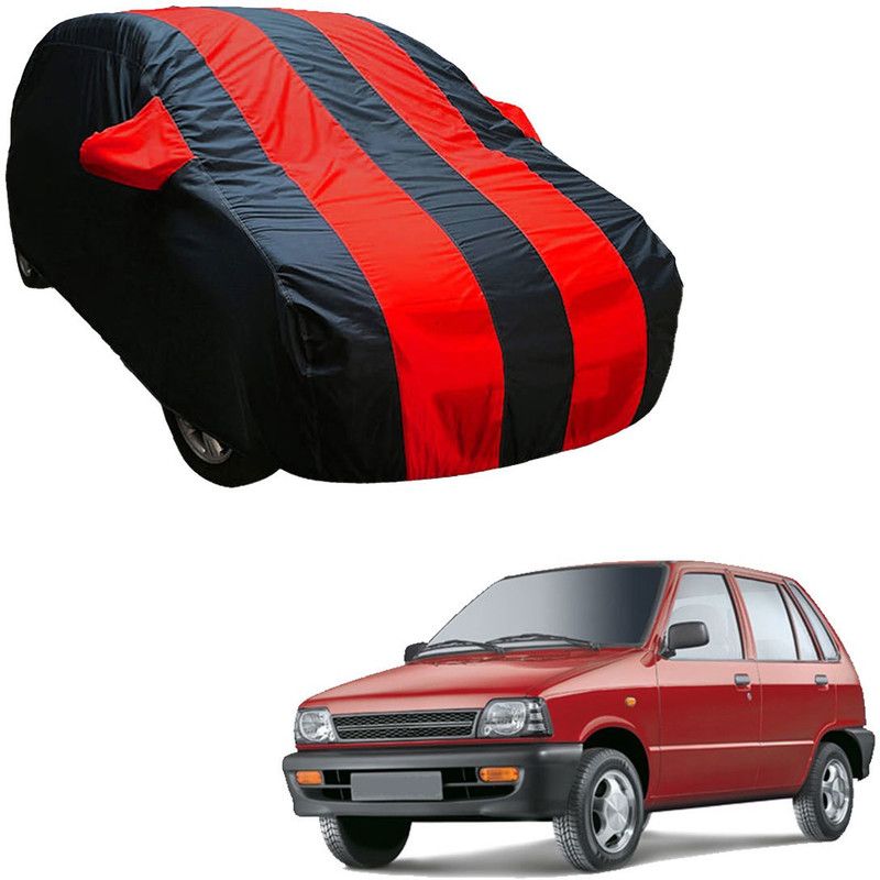 SS Zeeber Car Cover For Maruti 800 Std MPFi (With Mirror Pockets)  (Blue, Red)