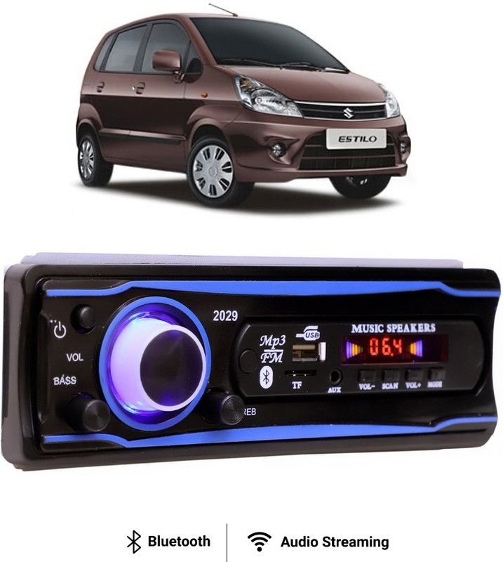 Purpleheart Blue Stereo-999 BLUETOOTH/USB/SD/AUX/FM/MP3 (BLUE & Black)P-357 Car Stereo  (Single Din)