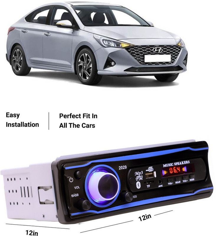 EverLand Blue Stereo-999 BLUETOOTH/USB/SD/AUX/FM/MP3 (BLUE & Black)-0-207 Car Stereo  (Single Din)