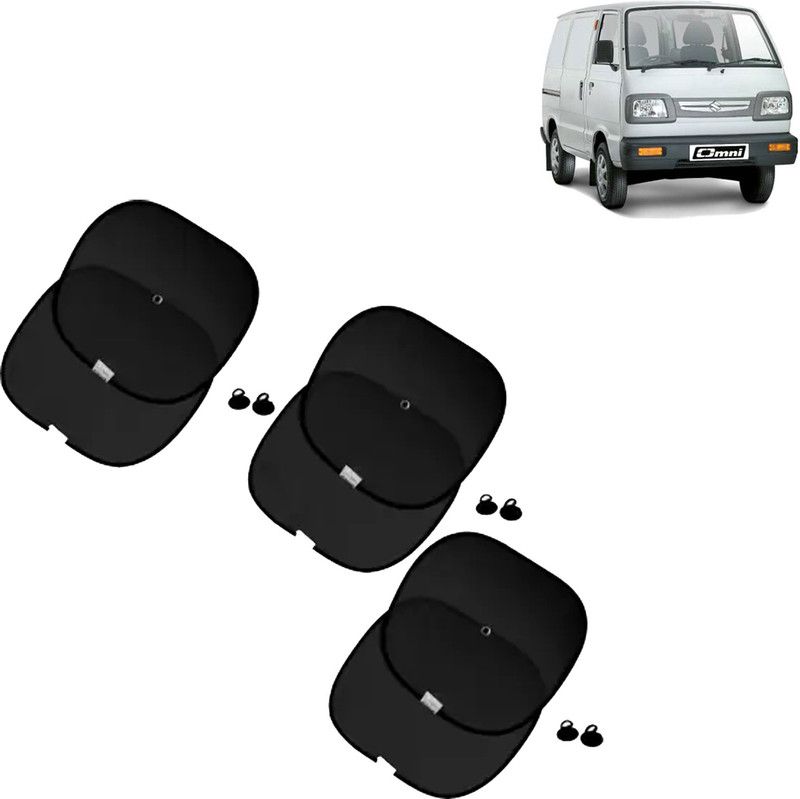 aksmit Side Window Sun Shade For Maruti Suzuki Omni  (Black)