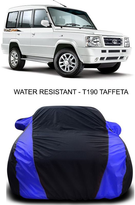Ascension Car Cover For Tata Sumo (With Mirror Pockets)  (Black, Blue)