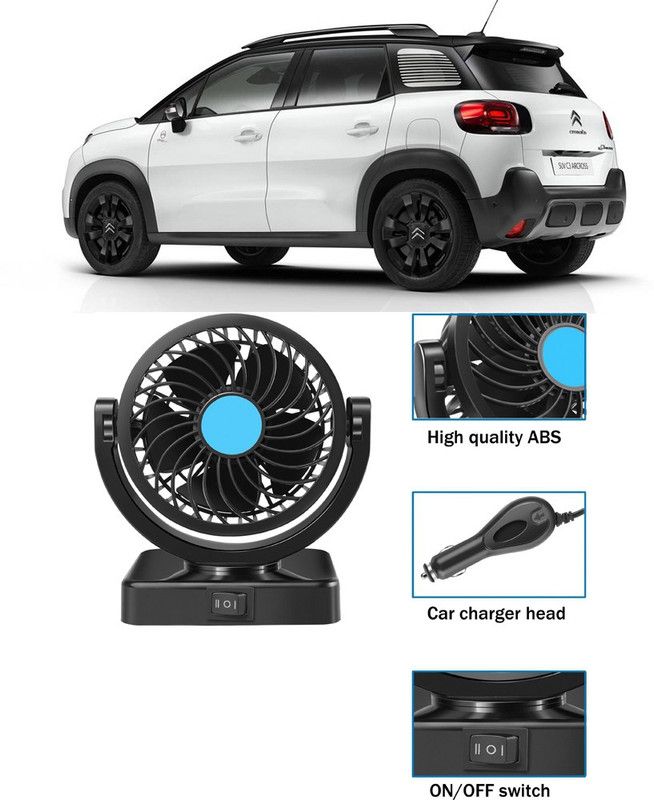 Enfield Works Cooling Car Fan 360 Degree Rotatable For vehicle-Y_094 Car Interior Fan  (12 V)