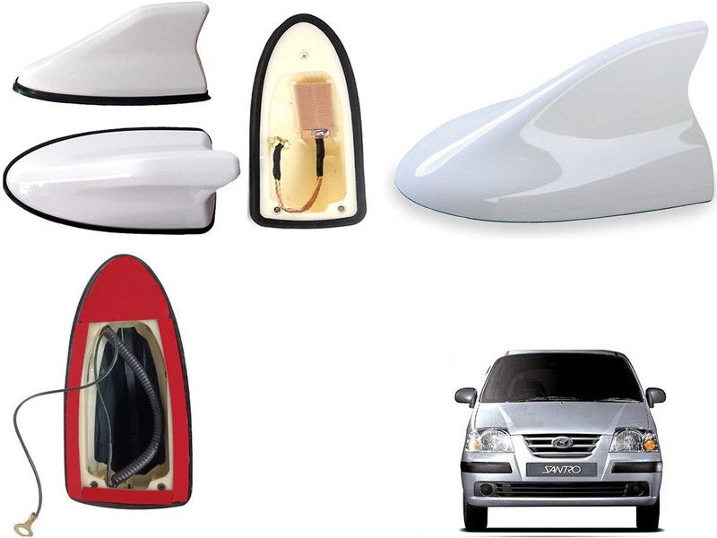 EXCHANGE CARTRENDING Antenna_Wht_Hyundai Santro Shark Fin Roof top Signal Receiver AM/FM Antenna for Hyundai Santro Hidden Vehicle Antenna