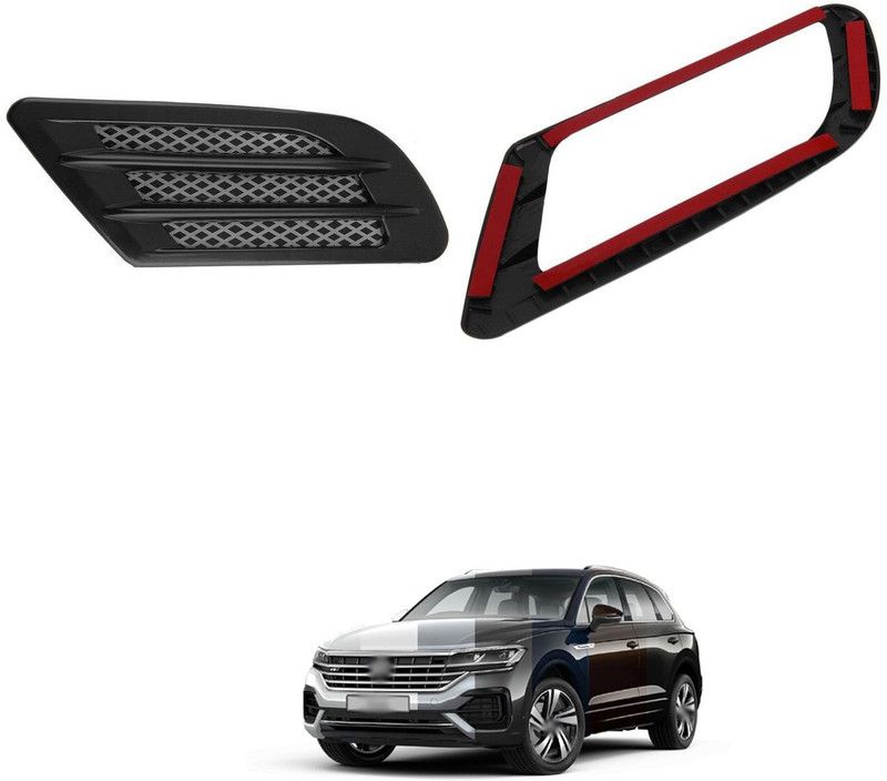 PECUNIA Car Hood Vent Exterior Side Scoop Hood Cover,Exterior Hood Air Vent Trim 509 Matte, Glossy Volkswagen Universal For Car Side Garnish
