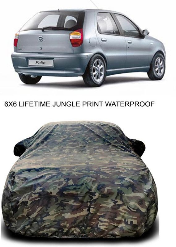 Genipap Car Cover For Fiat Palio NV (With Mirror Pockets)  (Multicolor)