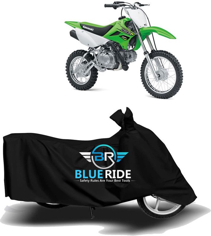 BLUERIDE Two Wheeler Cover for Kawasaki  (KLX 110, Black)