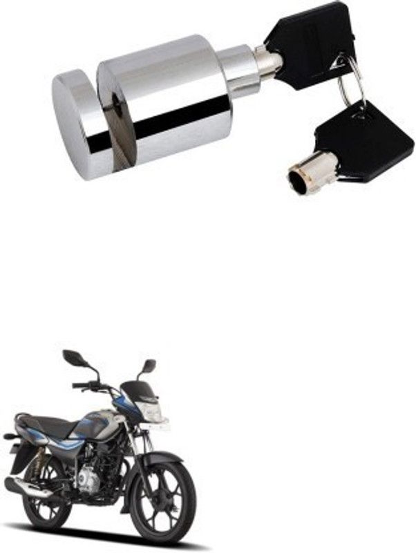AS TRADERS Heavy Duty Disc Brake Lock Stainless Steel 7mm Pin for Bajaj Platina 110 Disc Lock  (Silver)