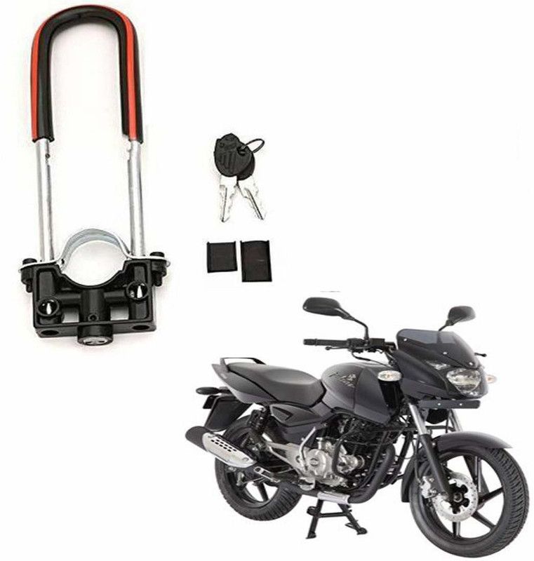 AS TRADERS U-Type Bike Anti Theft Front Shocker Lock Wheel Lock for Pulsar 150 DTS-i Wheel Lock  (Black)