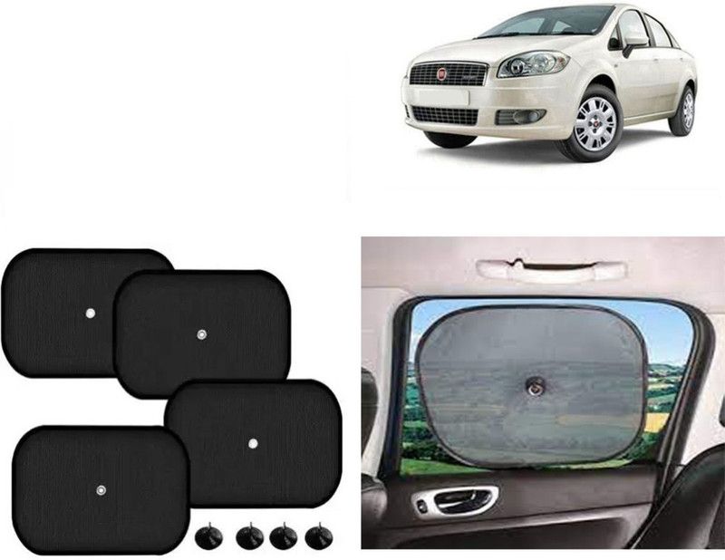 FINCOSTA Side Window Sun Shade For Fiat Linea Classic  (Black)