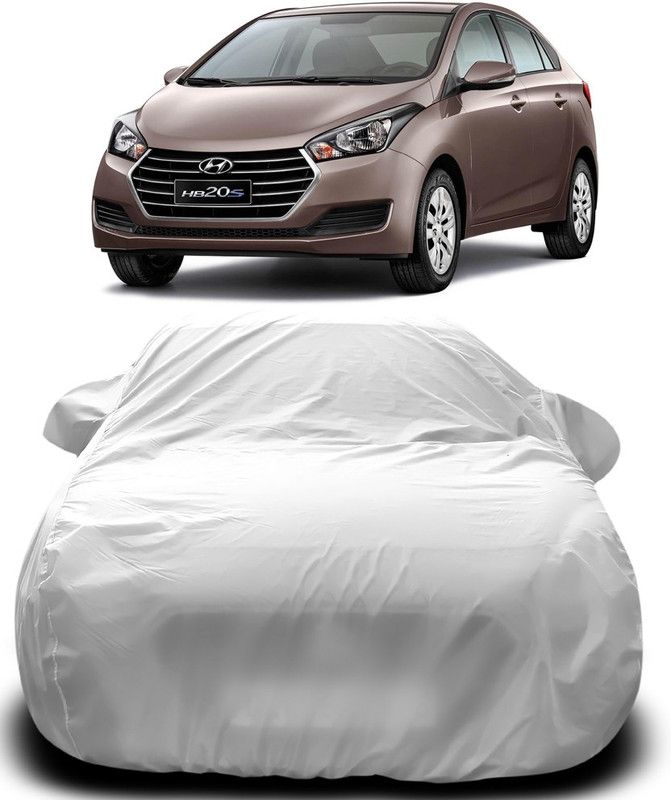 Genipap Car Cover For Hyundai Xcent Facelift (With Mirror Pockets)  (Silver)