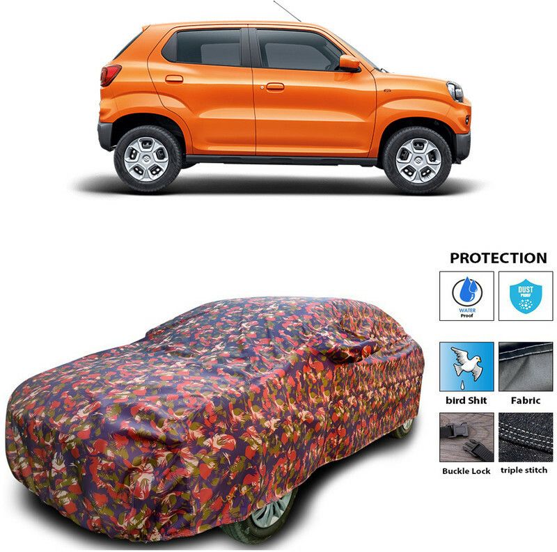 AutoTiger Car Cover For Maruti Suzuki S-Presso (With Mirror Pockets)  (Multicolor)