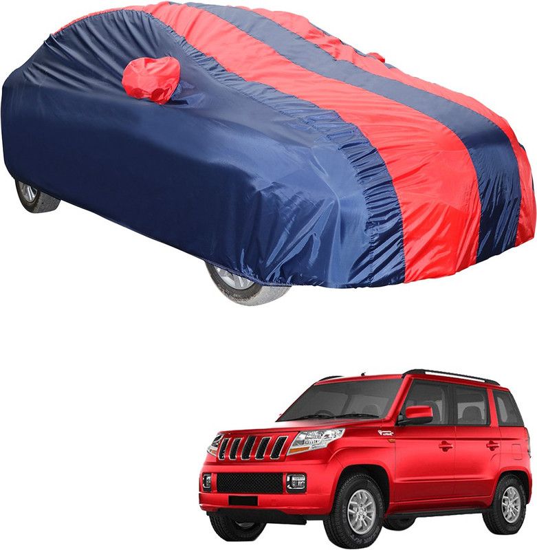 AutoFurnish Car Cover For Mahindra TUV300 (With Mirror Pockets)  (Red, Blue)