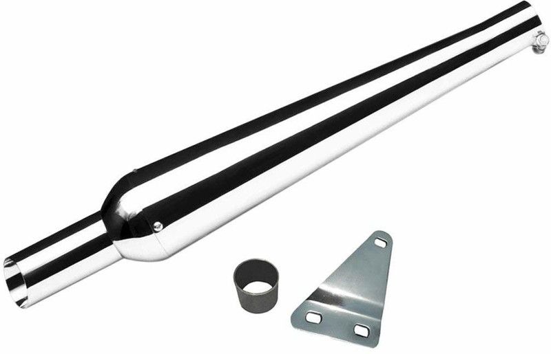 Dhe Best Double Barrel Full Chrome Exhaust Silencer Royal Enfield Thunder Bird 350 Royal Enfield Thunder Bird 350 Full Exhaust System  (Mild Steel)