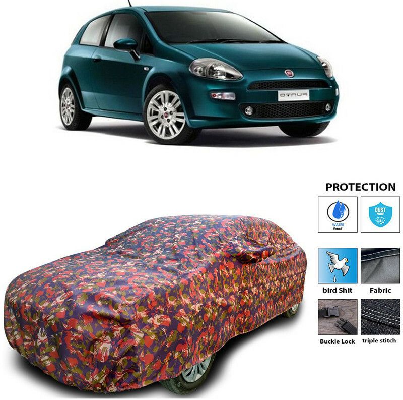 Ascension Car Cover For Fiat Grande Punto (With Mirror Pockets)  (Multicolor)