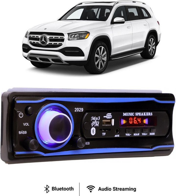 Purpleheart Blue Stereo-999 BLUETOOTH/USB/SD/AUX/FM/MP3 (BLUE & Black)P-398 Car Stereo  (Single Din)