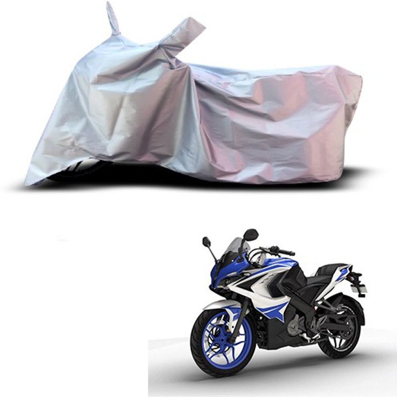 APNEK Waterproof Two Wheeler Cover for Bajaj  (Pulsar RS 200, Silver)