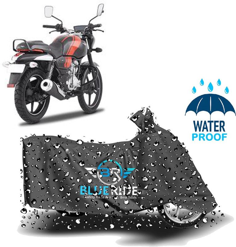 BLUERIDE Two Wheeler Cover for Bajaj  (V12, Grey)