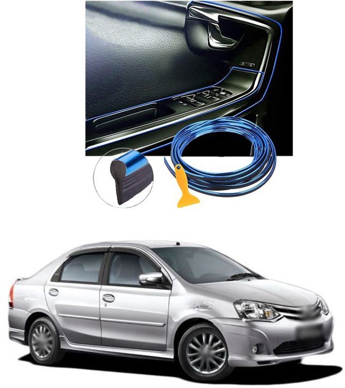 PECUNIA Car Interior Trim Strips-16.4ft/5M Universal Car Gap Fillers Automobile Moulding Line Decorative Accessories DIY Flexible Strip Garnish Accessory with Installing Tool (blue)e238 Car Beading Roll For Bumper, Trunk  (5 m)