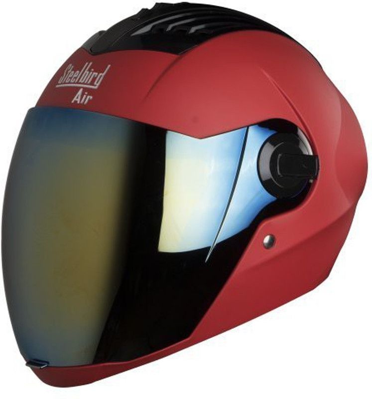 Steelbird SBA-2 Motorbike Helmet  (Red, Black)