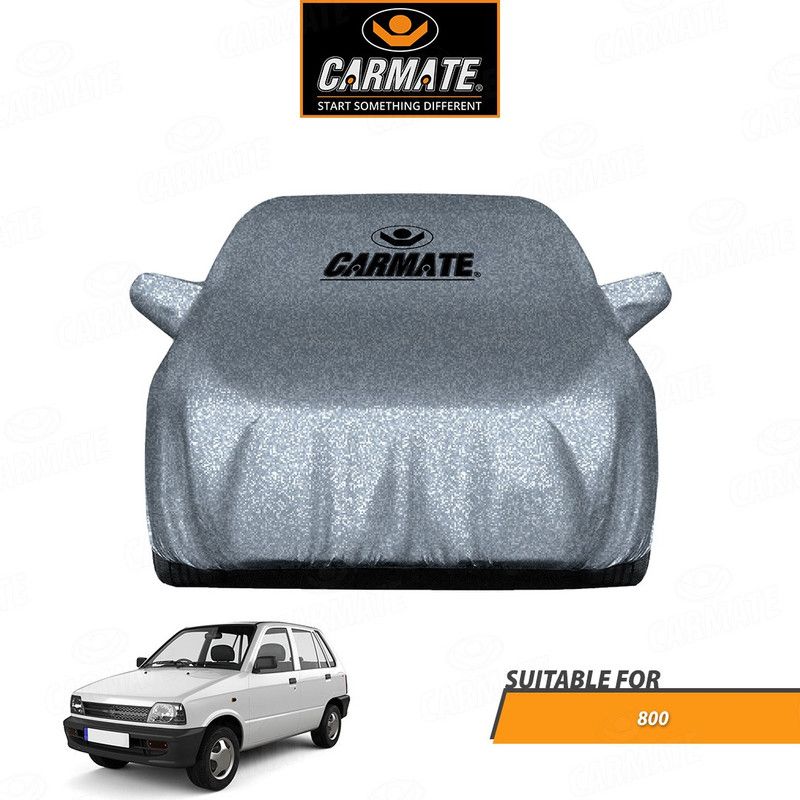 CARMATE Car Cover For Maruti 800 (With Mirror Pockets)  (Silver)